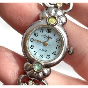 Express LAX1357 LA Silver T Stretch Ladies Vintage Wristwatch - 19mm - WORKS!